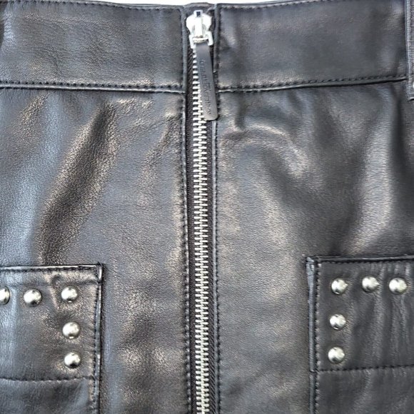 Karl Lagerfeld Paris Women's Studded Zipper Hi/Low Skirt Mid High. d17 - Picture 6 of 8